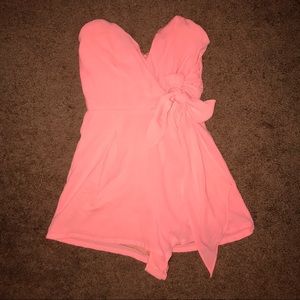 L’atiste Sweetheart Coral Bowtie Romper